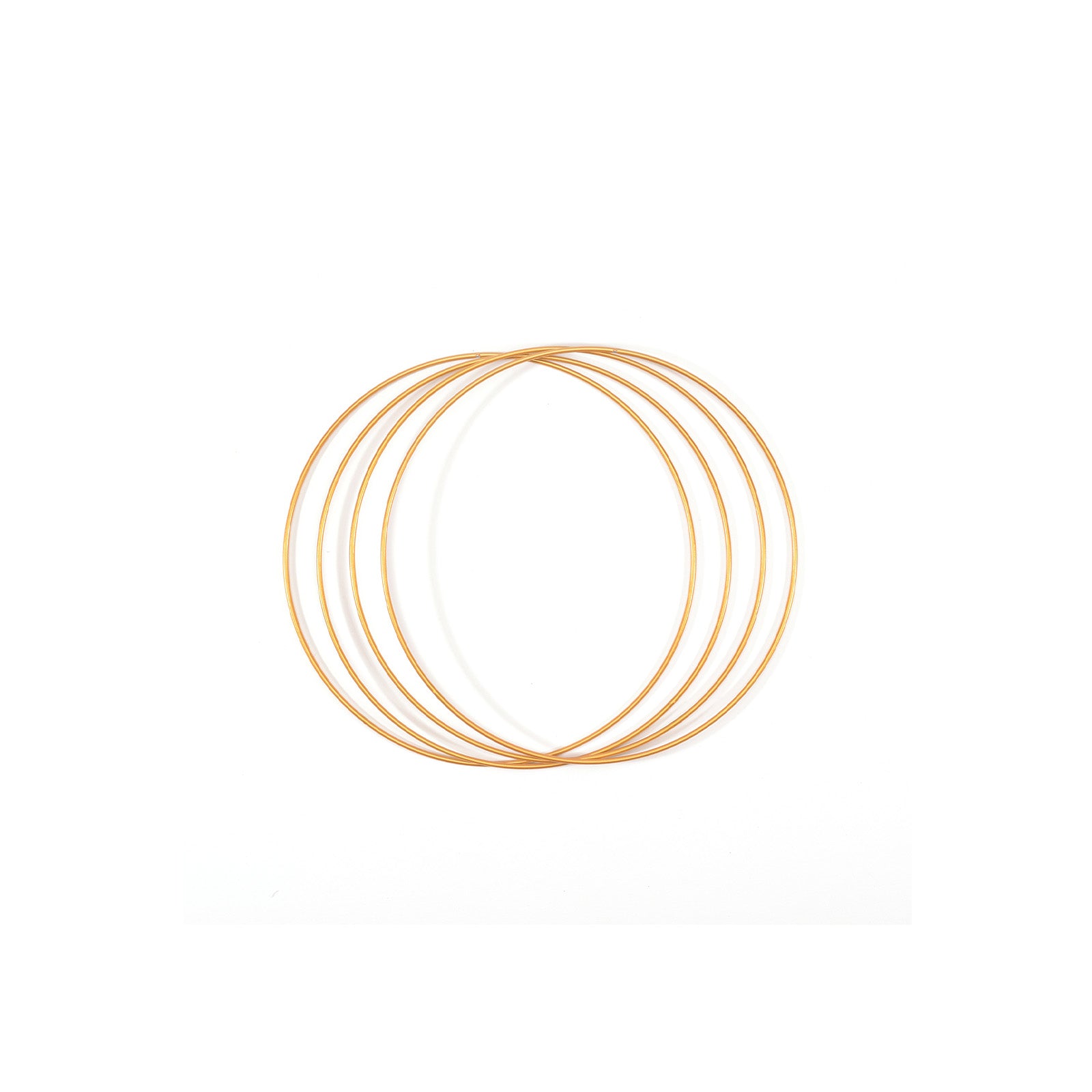 Vaessen creative • set d'anneaux en métal ø20cm 3mm or 4x