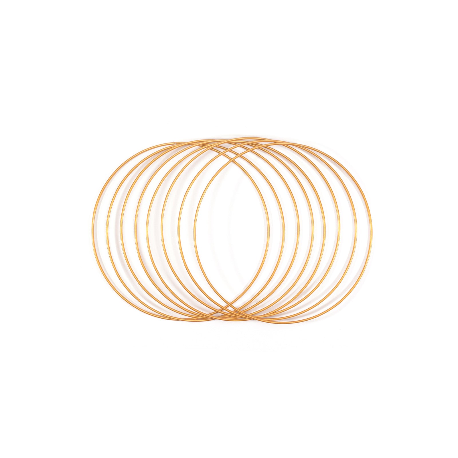 Vaessen creative • set d'anneaux en métal ø20cm 3mm or 8x