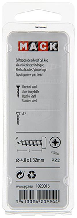 Mack 1020016 - vis autotaraudeuse culasse a2 20 pcs 4,8 x 32 mm | 5 pièces