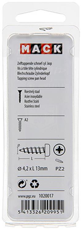 Mack 1020017 - vis autotaraudeuse culasse a2 44 pcs 4,2 x 13 mm | 5 pièces