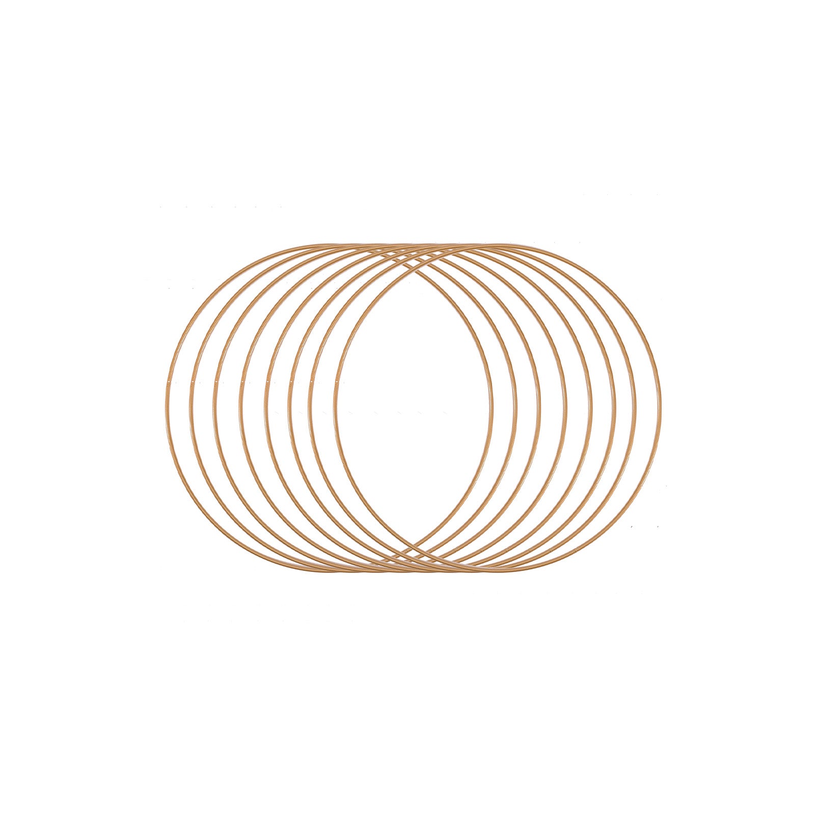 Vaessen creative • set d'anneaux en métal ø20cm 3mm or antique 8x