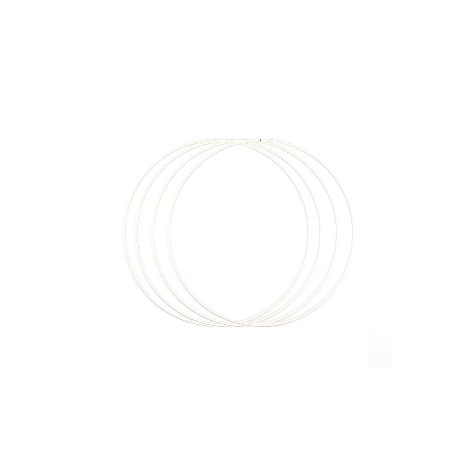 Vaessen creative • set d'anneaux métalliques ø20cm 3mm blanc 4x