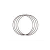 Vaessen creative • set d'anneaux métalliques ø20cm 3mm noir 4x