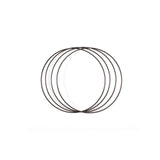Vaessen creative • set d'anneaux métalliques ø20cm 3mm noir 4x - afbeelding 1