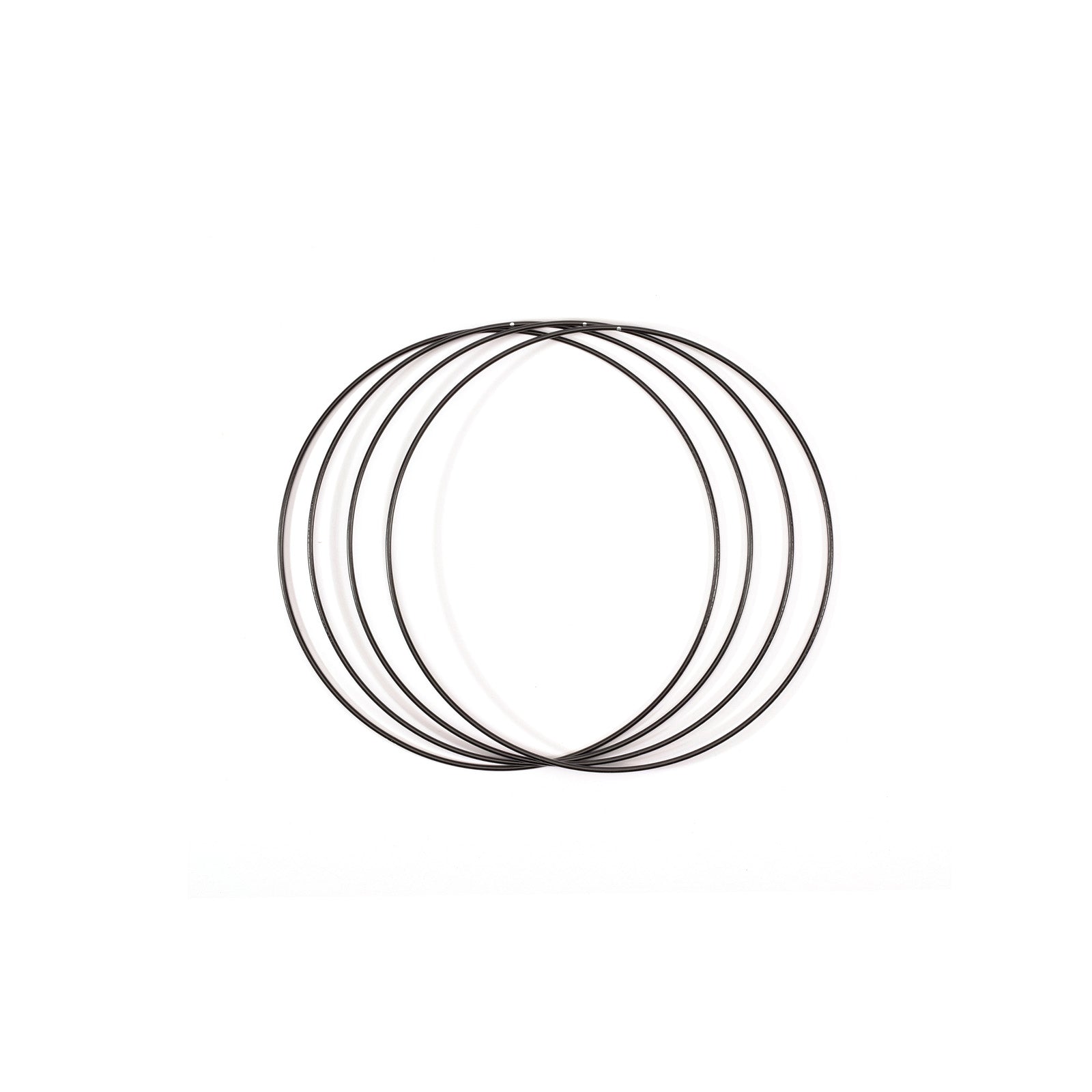 Vaessen creative • set d'anneaux métalliques ø20cm 3mm noir 4x