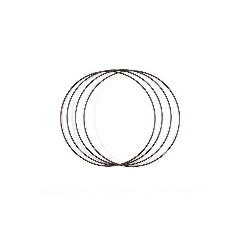 Vaessen creative • set d'anneaux métalliques ø20cm 3mm noir 4x