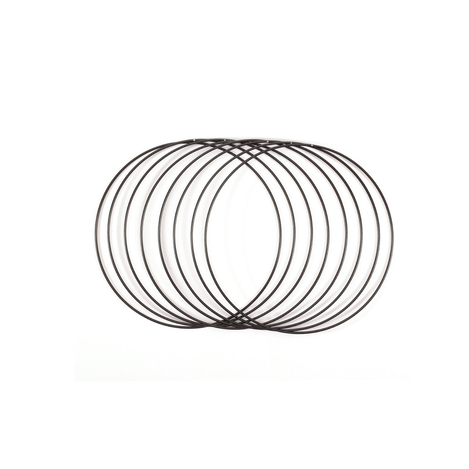 Vaessen creative • set d'anneaux métalliques ø20cm 3mm noir 8x