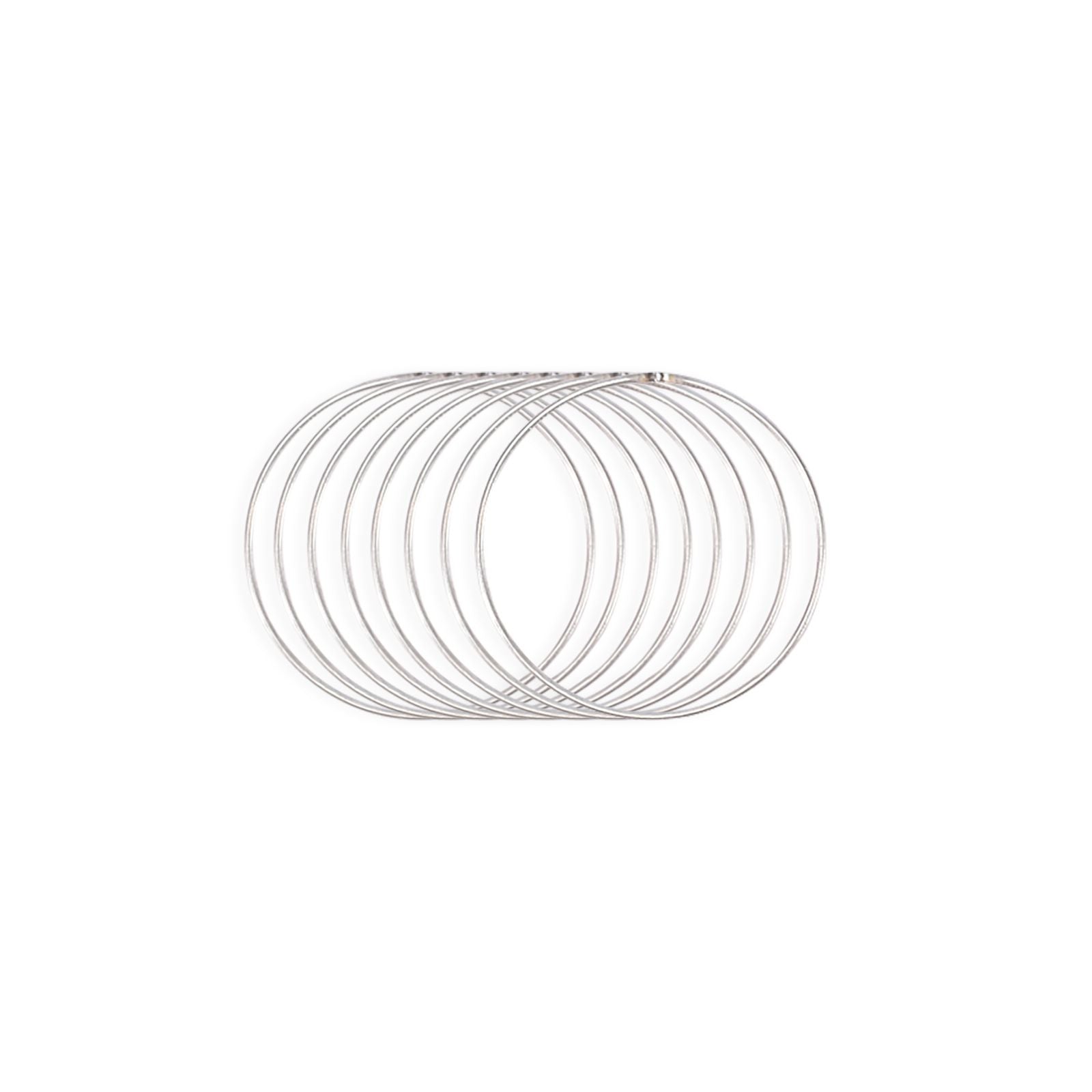 Vaessen creative • set d'anneaux en métal ø10cm 3mm argent 8x