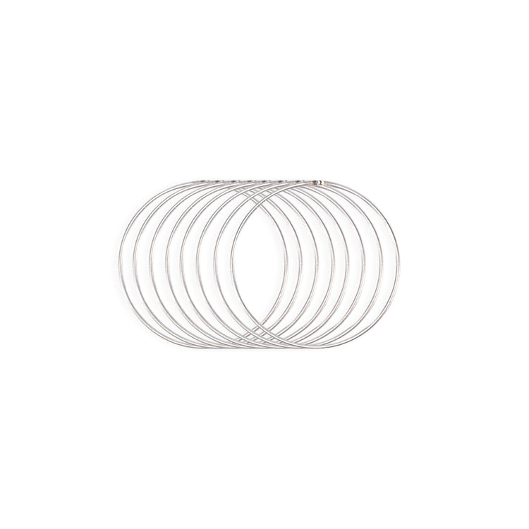 Vaessen creative • set d'anneaux en métal ø10cm 3mm argent 8x