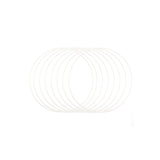 Vaessen creative • set d'anneaux métalliques ø20cm 3mm blanc 8x - afbeelding 1