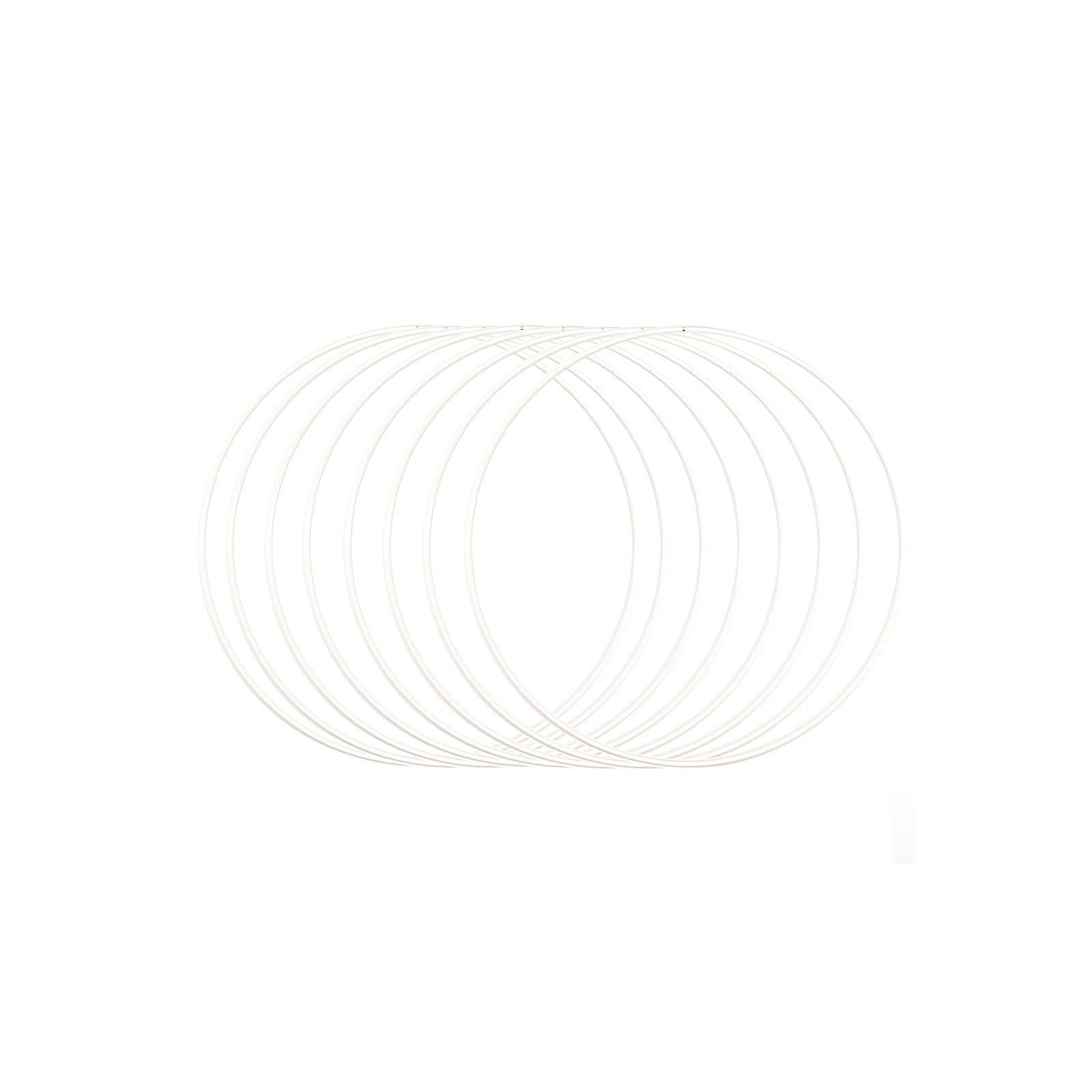 Vaessen creative • set d'anneaux métalliques ø20cm 3mm blanc 8x
