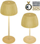 B.k.licht briloner champ - lampe de table rechargeable - lampe sans fil - dimmable au toucher - pour l'intérieur et l'extérieur - lauréat du prix du design allemand 2025 - vert lime - ø14,5 x 36,5 cm