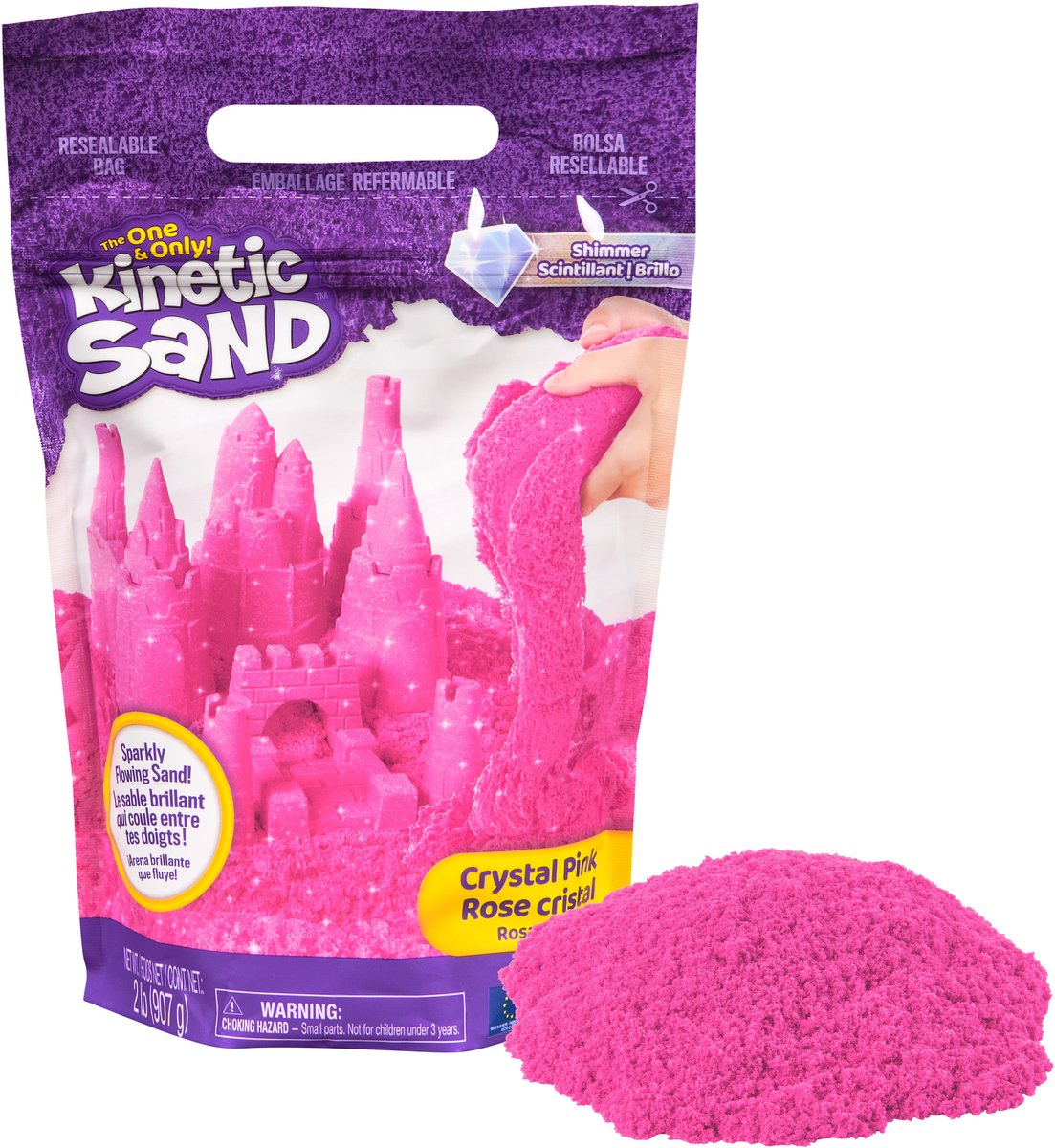 Sac à paillettes de sable cinétique Spinmaster Sac de sable rose - 907 g