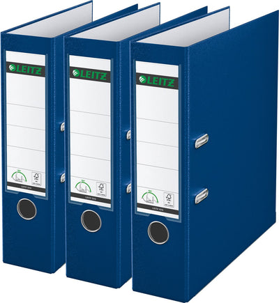 Classeur Leitz 180° pp A4 - largeur de dos 80 mm - pack économique (3 pièces) - bleu