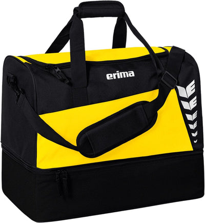 Sac de sport Erima six ailes (grand) avec compartiment inférieur - jaune noir | taille: l