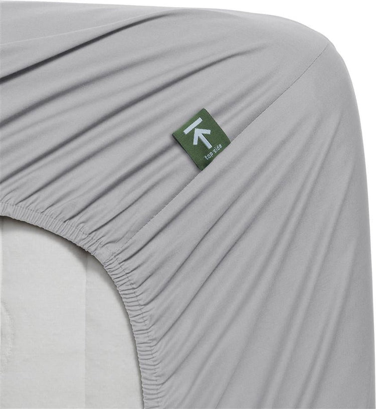 Beddinghouse - percale de coton - surmatelas fendu - drap-housse - 180x220 cm - gris clair