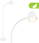 B.k.licht briloner cielo - lampadaire rechargeable - dimmable - lampe sur pied LED - sans fil - USB-C - 126,5 x 21 cm - blanc