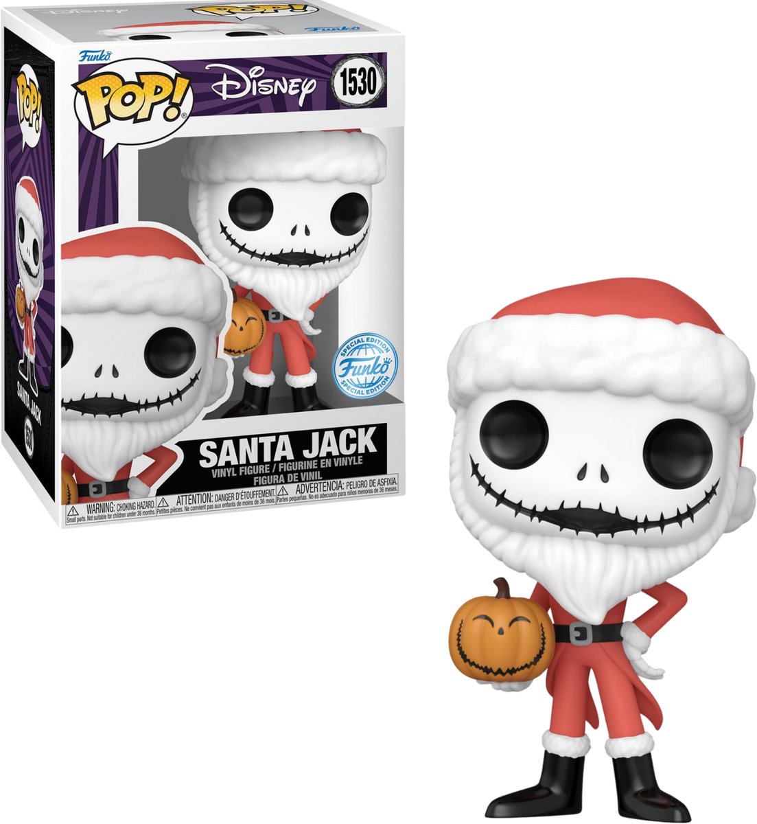 Funko-pop ! Disney : L'étrange Noël de Monsieur Jack - Père Noël avec Jackolantern 1530 exclusif
