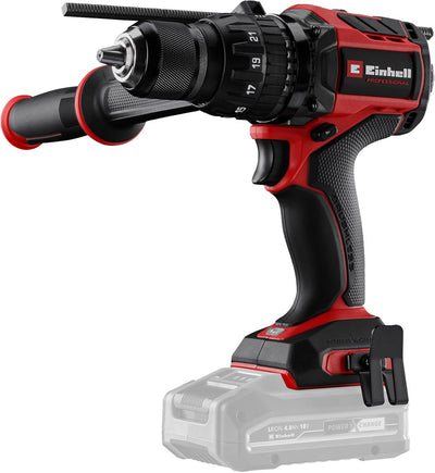 Perceuse-visseuse à percussion sans fil professionnelle Einhell TP-CD 18 120 li-i bl solo - power x-change - 18 v li-ion - avec fonction de frappe - 2 vitesses - 120 nm - moteur sans balais - excl. batterie et chargeur
