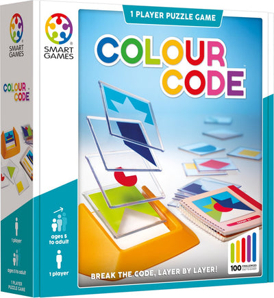 Code couleur Smartgames - jeu de réflexion logique - 100 formes éducatives - défis couleurs - jeu solo pour enfants adultes - à partir de 5 ans
