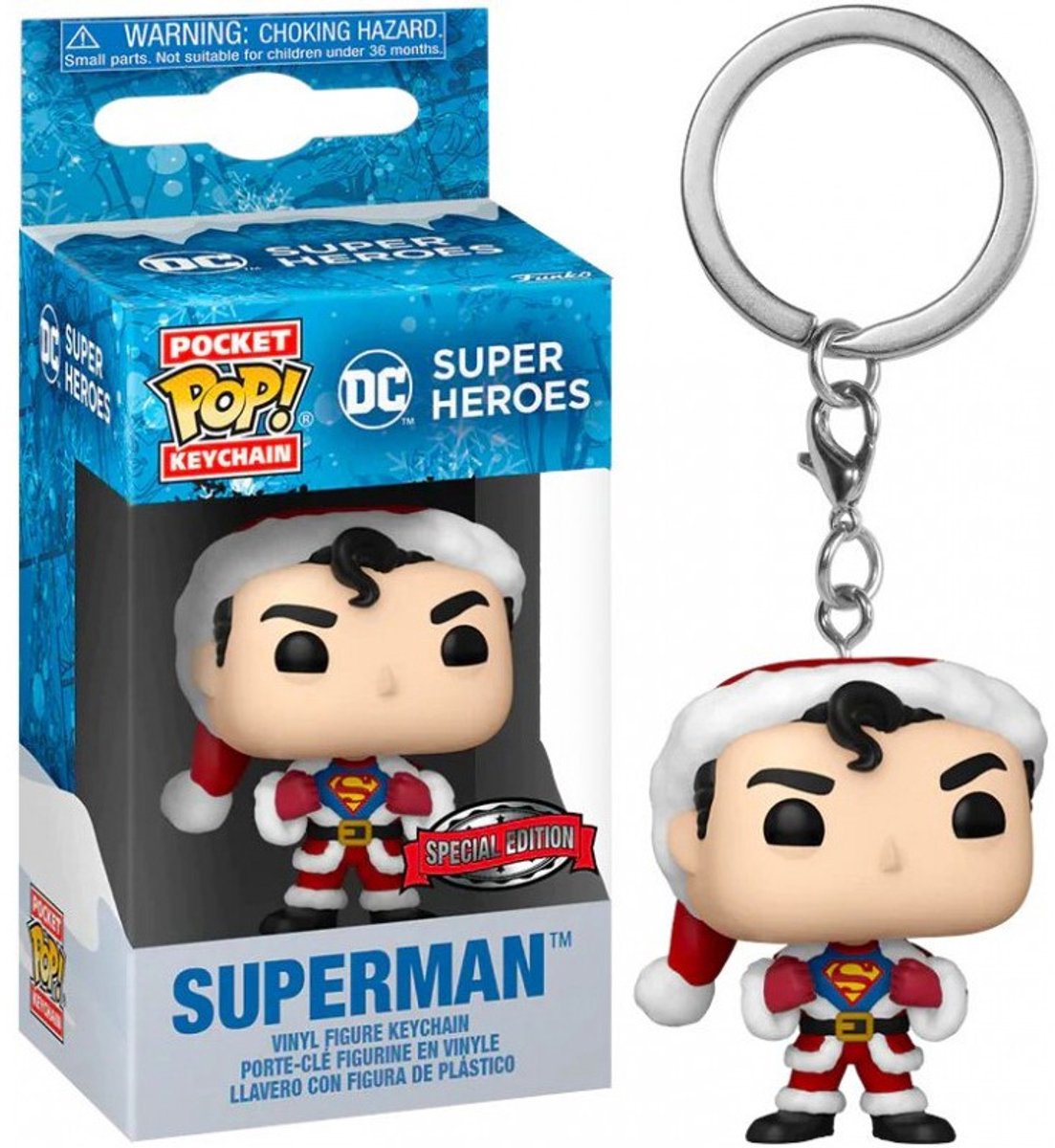 Porte-clés Funko Pocket Pop DC Comics Holiday Superman exclusif