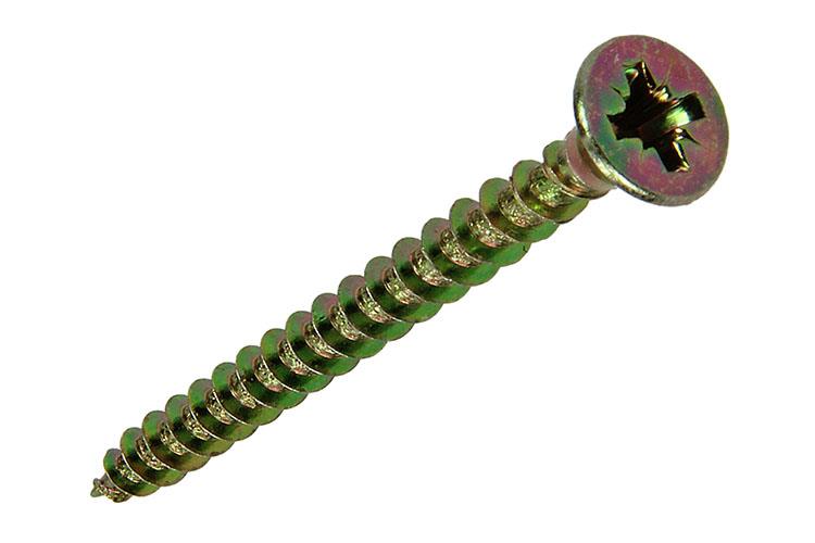 Mack 1020086 - vis pour panneaux d'aggloméré avec tête jaune vz 200 pcs 3,5 x 40 mm | 5 pièces