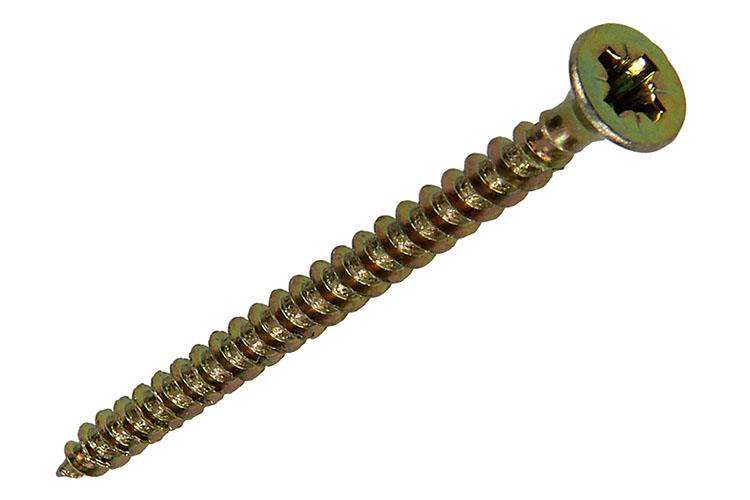 Mack 1020087 - vis pour panneaux d'aggloméré avec tête jaune vz 200 pcs 3,5 x 45 mm | 5 pièces