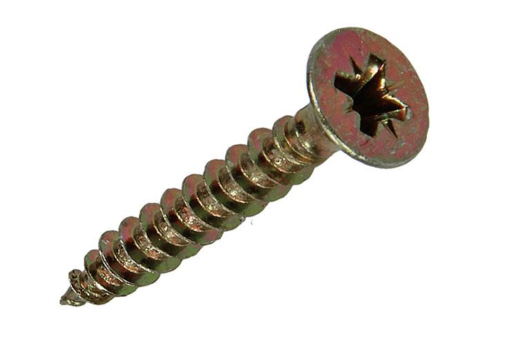 Mack 1020102 - vis pour panneaux d'aggloméré avec tête jaune vz 200 pcs 4,5 x 30 mm | 5 pièces