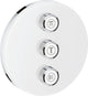 Grohe grohtherm smartcontrol - partie triple en saillie - volume (vanne d'arrêt) - ronde - blanc