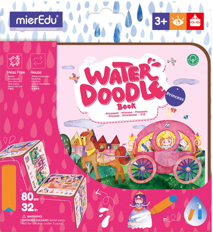 Mieredu - livre de gribouillages sur l'eau - princesse - - livre de gribouillages sur l'eau - princesse