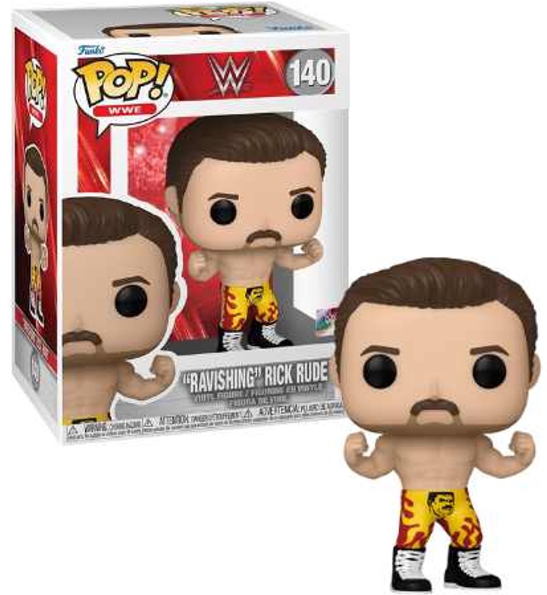 Funko wwe-pop! figurine de collection rick rude 9 cm - multicolore