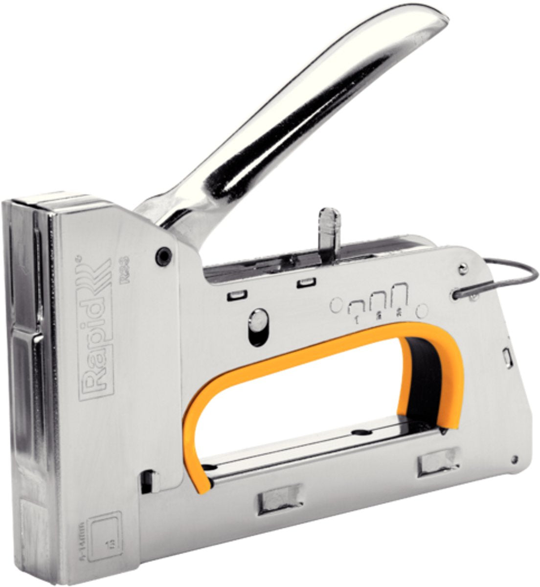 Rapid r33 - cloueuse à main - ergonomique - acier - avec détail orange