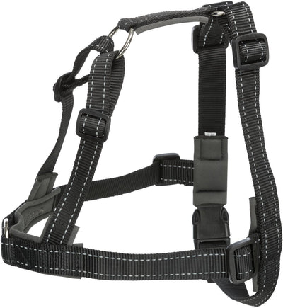 Trixie harnais pour chien lead'n'walk - néoprène, réglable 55-90 cm, noir réfléchissant