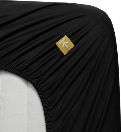 Bedinghouse percale de coton - drap-housse - 90x220 - noir