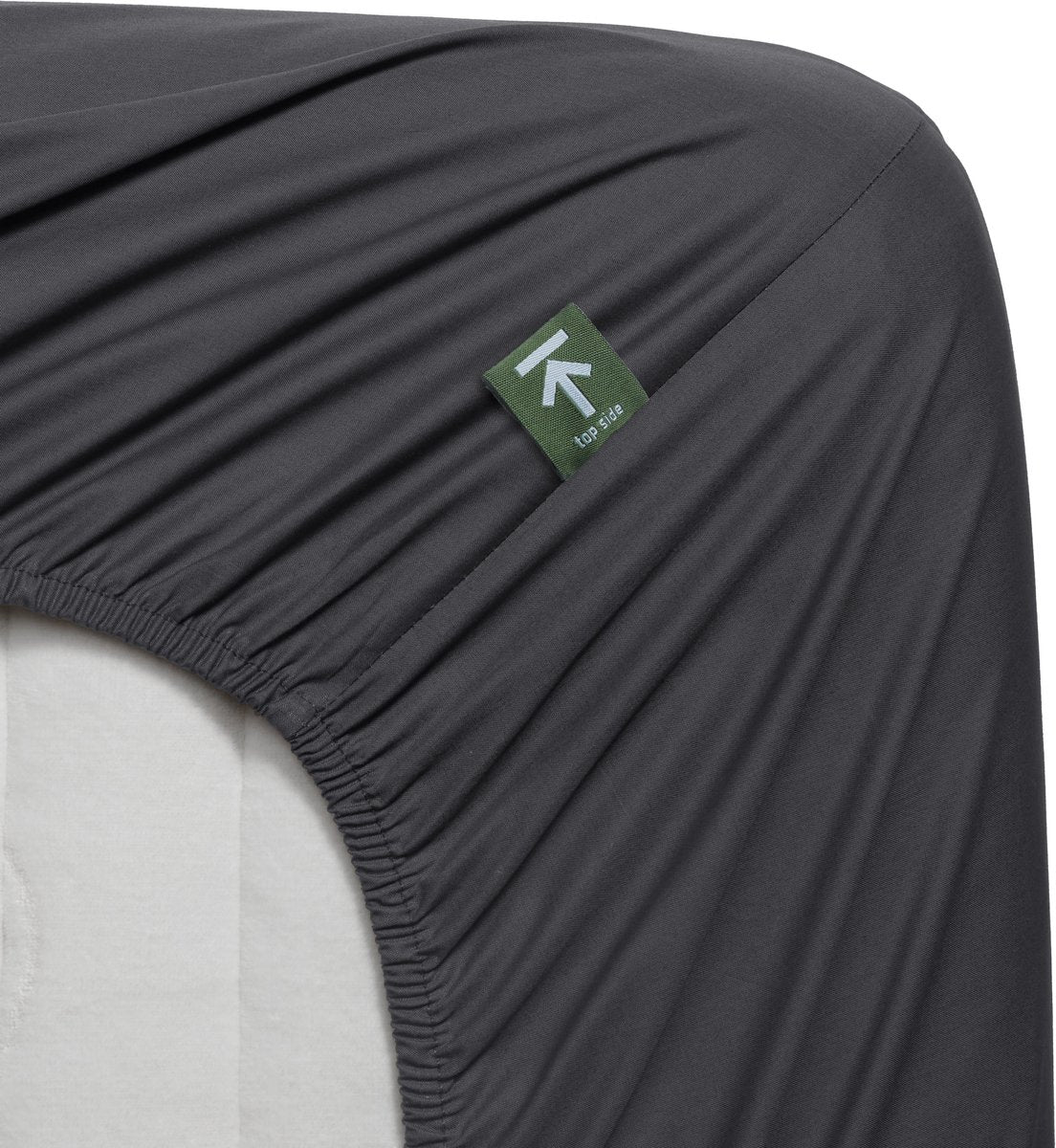 Bedinghouse percale coton - drap housse - 180x220 - anthracite