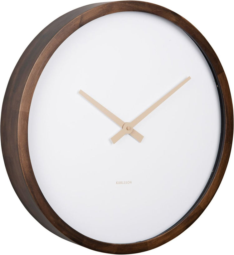 Karlsson horloge murale ancho large - marron - ø50cm - horloge murale moderne