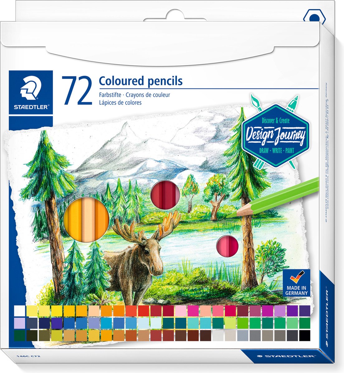 Staedtler design voyage crayon de couleur 72 couleurs