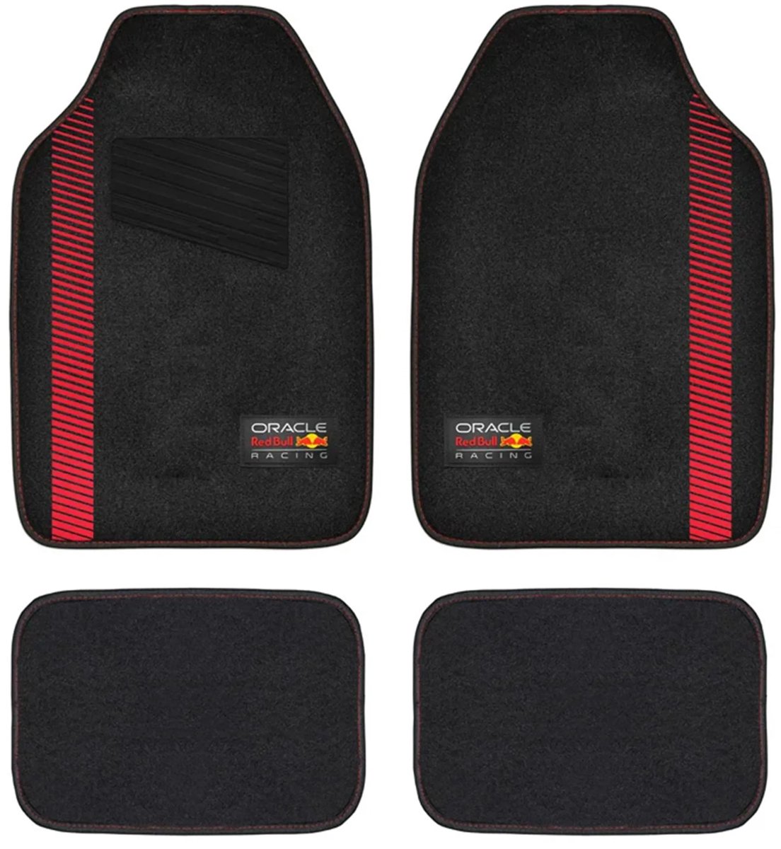 Red Bull Racing Jeu de tapis de voiture universels Red Bull Oracle - jeu de 4 pièces - noir rouge