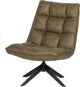Fauteuil pivotant Woood Jouke - cuir artificiel - vert - 97x70x85