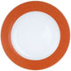 Assiette nova océan blanc, porcelaine orange