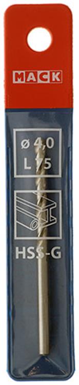 Mack 1018403 - foret à métaux hss g din 338 ø 4,0 x 75 mm | 5 pièces