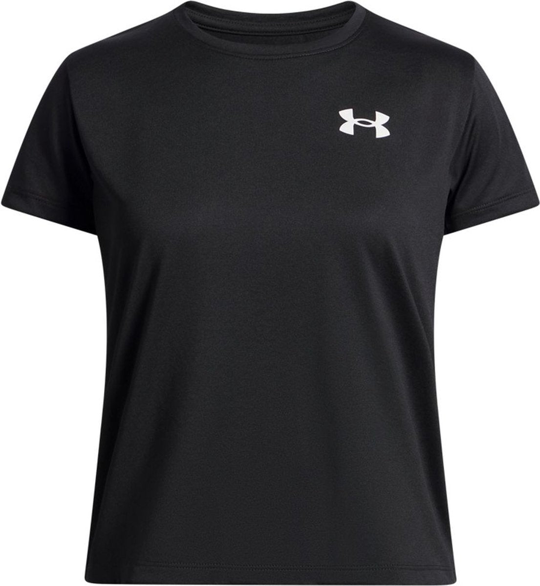 Under armour ua tech ssc-blk chemise de sport pour filles - noir - blanc