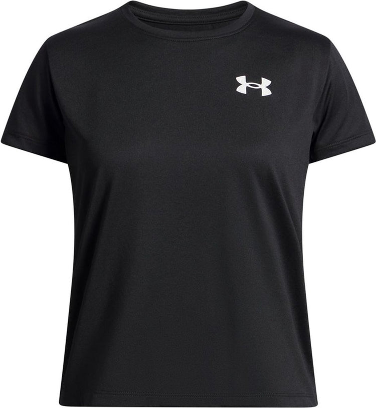 Under armour ua tech ssc-blk chemise de sport pour filles - noir - blanc