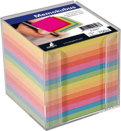 Cube mémo Kangaro - 9,5x9,5cm - rempli - 700 feuilles de papier coloré - k-6301