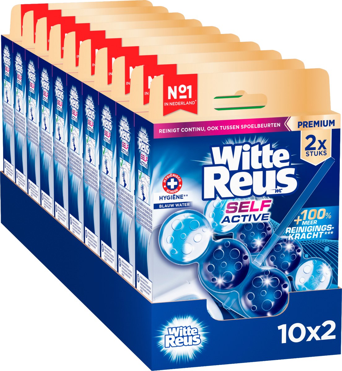 Witte reus bloc de toilette d'hygiène auto-active 100g - blocs de toilette - pack économique - 2x10 pièces