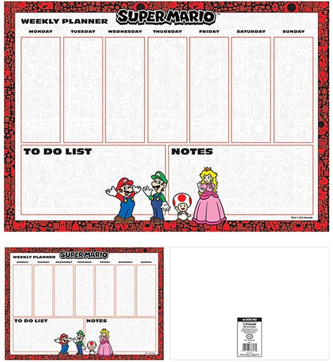 Sous-main a4 sans marque super mario (4 couleurs) sans marque