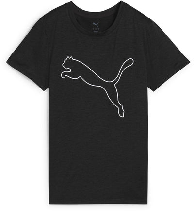 Puma w tad essential heather logo tee chemise de sport femme - noir chiné