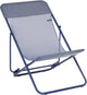 Lafuma maxi transat - chaise de plage - pliable - réglable - color block - indigo