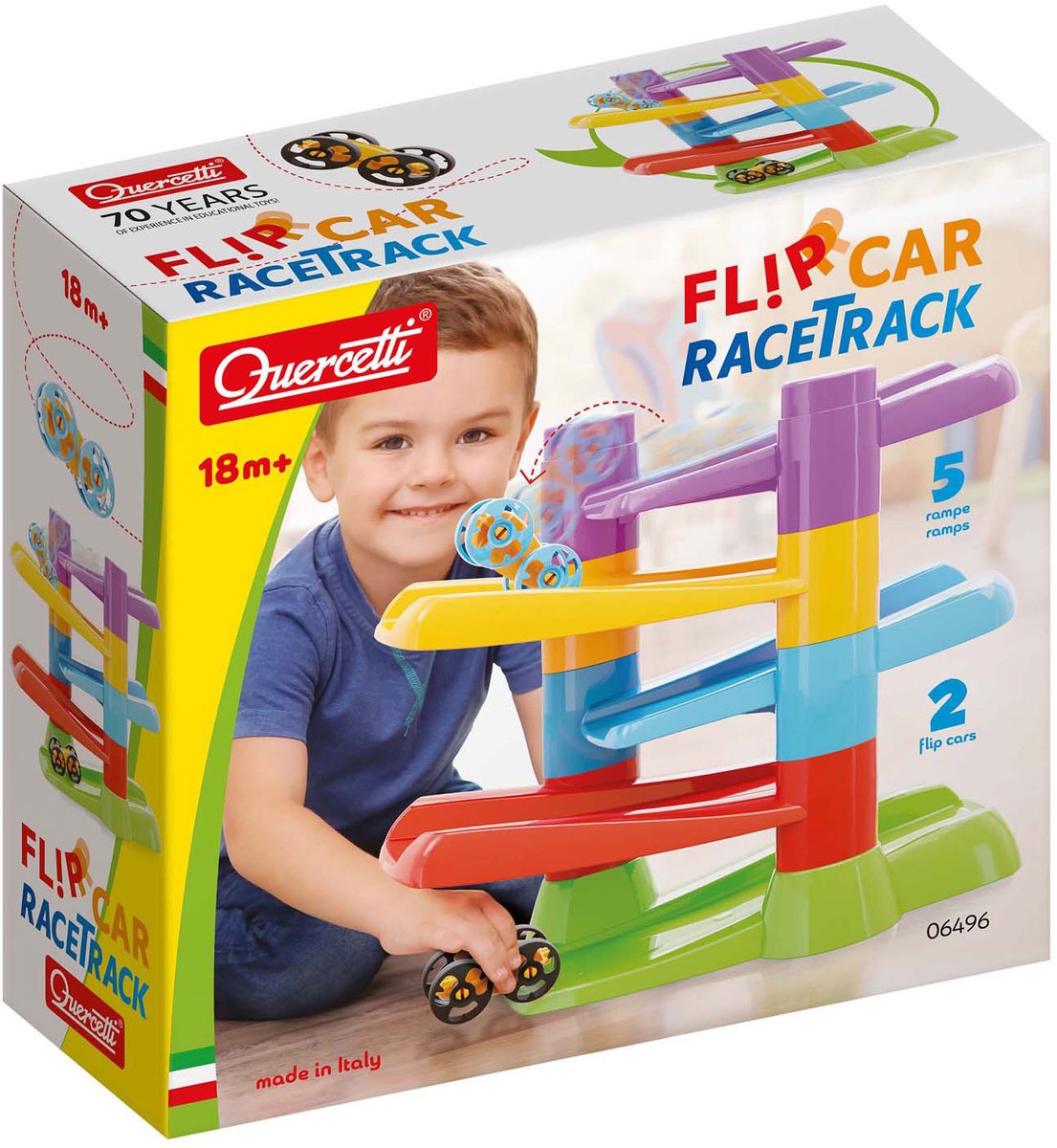 Quercetti Racing Track with Flip Cars, 7DLG.