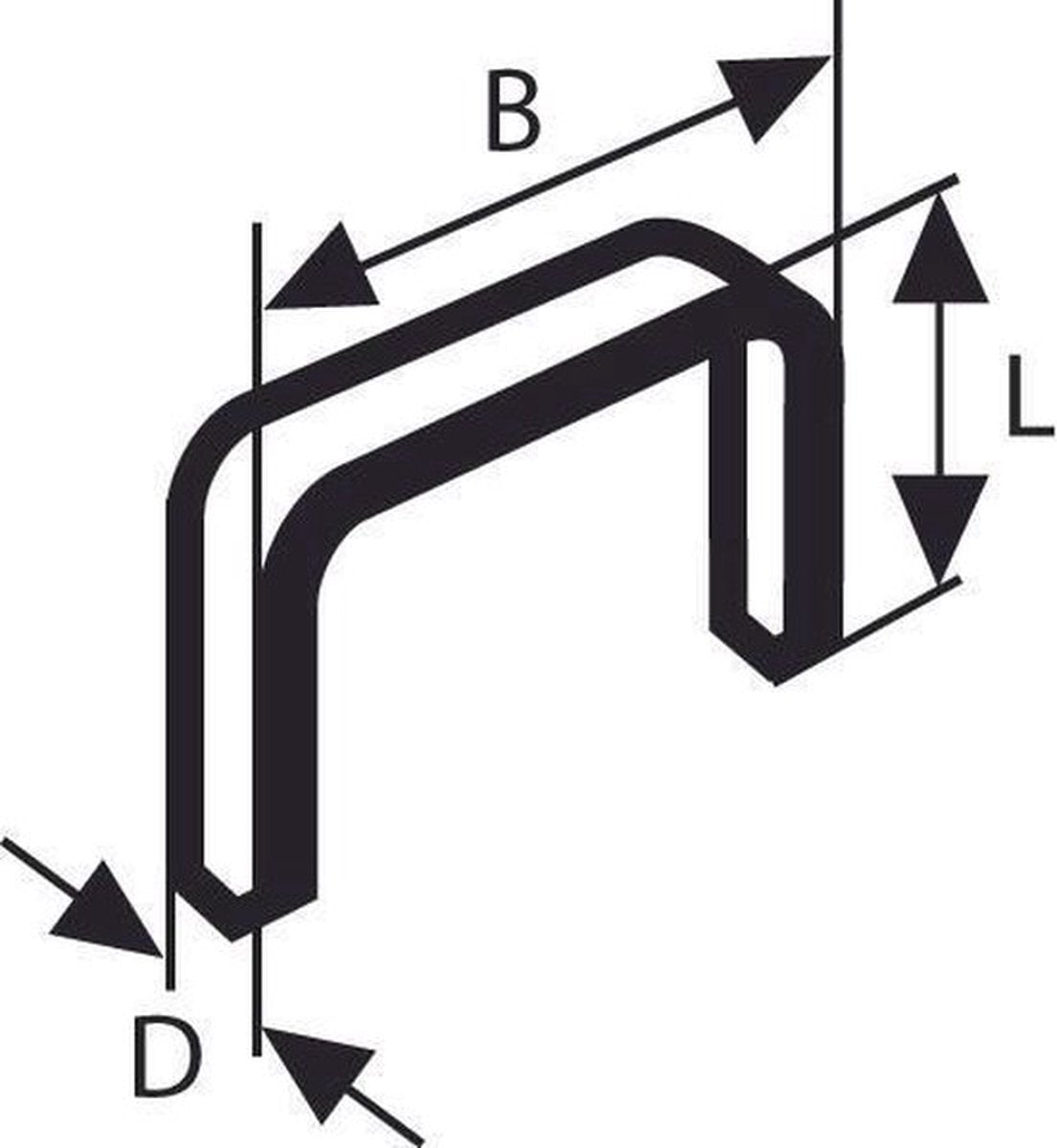Bosch - pas avec fil plat type 54 12,9 x 1,25 x 8 mm
